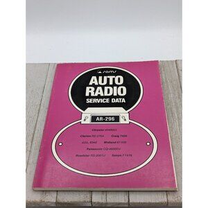 Original Sams Auto Radio Service Data Book AR-296